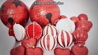 IDEAS PARA HACER ESFERAS NAVIDEÑAS 🎄🎅🏻 [upl. by Araeit371]