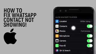 How To Fix WhatsApp Contacts Not Showing On iPhone Fast easy [upl. by Nelyt]