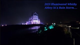 Whitby Illuminated Abbey in a Rain Storm [upl. by Emalee]