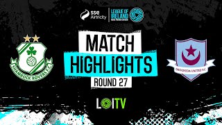 SSE Airtricity Mens Premier Division Round 27  Shamrock Rovers 11 Drogheda FC  Highlights [upl. by Skilken]