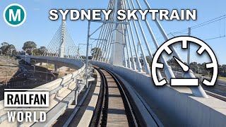 Skytrain with speedometer and doors closing  Bella Vista  Tallawong  Sydney Metro Northwest [upl. by Ynnot]