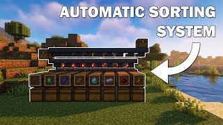 Minecraft EASY Automatic Sorting System 120 Tutorial [upl. by Bevis]