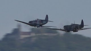 Spitfire amp Yak 3  GREAT SOUNDING FORMATION FLYBYS [upl. by Otreblanauj]