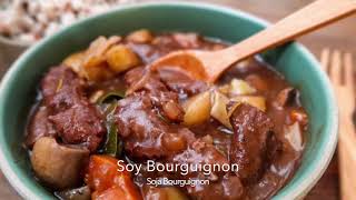 Soy Bourguignon One pot vegan meals for the rice cooker too Healthy easy cooking Relaxing ASMR [upl. by Saitam298]