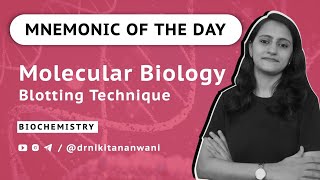 Mnemonic Molecular Biology Blotting techniques Biochemistry NEETPG USMLE  Dr Nikita Nanwani [upl. by Mather]