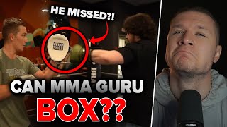 Can The MMA Guru ACTUALLY Box NEW TRAINING FOOTAGE Breakdown Shows His True POTENTIAL [upl. by Emolas]