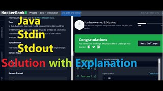 Java Stdin and Stdout  Hacker Rank Solution with Explanation [upl. by Alyacim401]