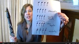 Clarinet Tonguing Staccato Legato Tenuto Accents [upl. by Marline]