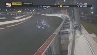 IndyCar Series 2017 Gateway Motorsports Park Max Chilton Crash [upl. by Abihsat]