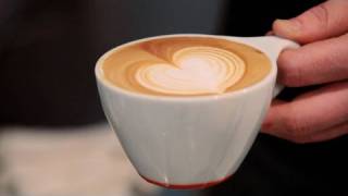 How to Make a Latte Art Heart  Perfect Coffee [upl. by Alyahsat]