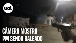 Câmera em farda mostra o momento em que policial militar foi baleado em SP vídeo tem imagens fortes [upl. by Cedric]