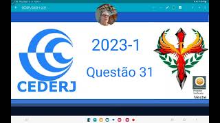 CEDERJ 20231 questão 31 Considerando as operações existentes no conjunto dos números reais [upl. by Notsua]