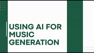 Using AI for music generation [upl. by Eiggep]