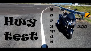 Burgman 200 highway test [upl. by Dadirac]