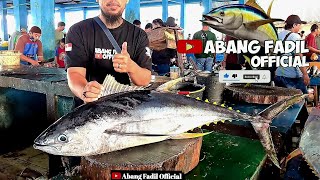 🔪🔥🐬FISH TUNA CUTTING SKILLS‼️TANGAN TERAMPIL MEMOTONG TUNA UKURAN SEDANG UNTUK LAUK NASI KUNING [upl. by Alsi]