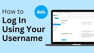 AOL Mail Login Using Username AOL Mail Log In Tutorial For Beginners [upl. by Aeikan353]