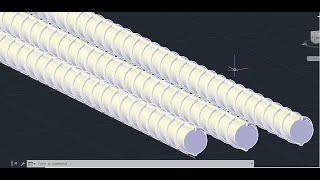 Design 3D Model Reinforcement Steel Bars Using AutoCAD  QasimCAD [upl. by Eldwun]