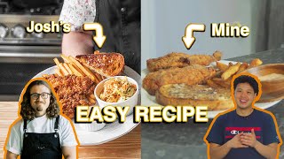 best chicken ever  Trying Josh Weissmans Raising Canes Recipe EASY [upl. by Picco]