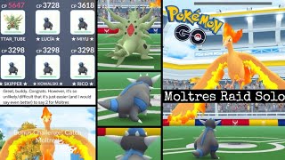 MOLTRES RAID SOLO  PARTLY CLOUDY WEATHER BOOST Pokémon GO [upl. by Tolliver]