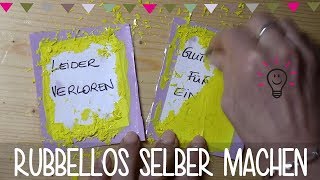 Rubbellos selber machen  Basteln mit Kind  DIY Anleitung [upl. by Noseimaj956]