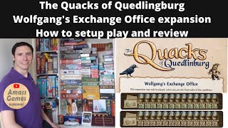 Wolfgangs Exchange Office  The Quacks of Quedlinburg expansion how to setup play and review [upl. by Nahtanha]