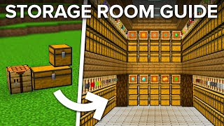 How To Build a Storage Room With Automatic Sorter in Minecraft [upl. by Zinah433]