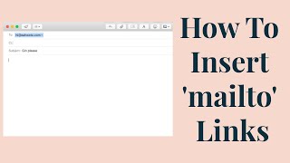 How To Create Pre Populated Email Links  Insert mailto Tutorial [upl. by Palmira]