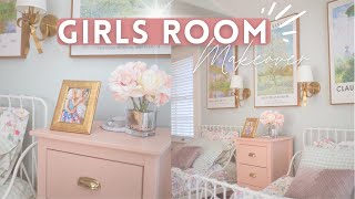 GIRLS BEDROOM MAKEOVER  BEFORE  AFTER  Sisters Shared Room Transformation 2022 [upl. by Dranyam]