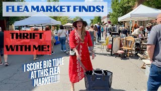 I SCORED BIG TIME  Flea Market Finds  Thrift With Me [upl. by Eilyk642]