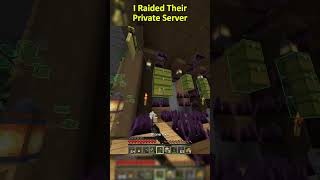 I Raided Their Private Server minecraft minecraftshorts minecraftpvp trolling griefing [upl. by Hgielyak]