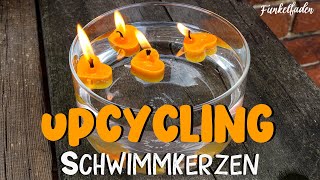 Upcycling Schwimmkerzen Selbermachen  Einfache Anleitung für Kerzen aus Kerzenresten [upl. by Kamaria405]