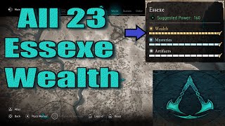 Assassins Creed Valhalla All Essexe Wealth Locations guide [upl. by Jodie124]