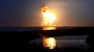 Orbital Sciences Corps Antares Rocket Explodes wide angle [upl. by Yehs]