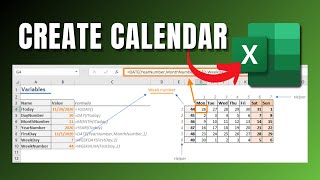 How To Create Calendar In Excel 2024 [upl. by Drhcir961]