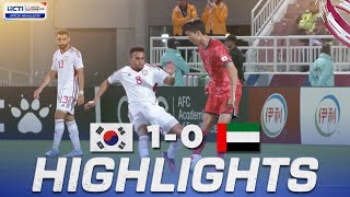 HIGHLIGHTS Korea Selatan 1 vs 0 Uni Emirat Arab  AFC U23 ASIAN CUP QATAR 2024 [upl. by Esiuolyram]