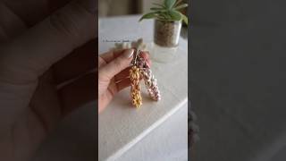 Simple Macrame Flower keychain  Macrame keychain making in 60 seconds  handmade keychains [upl. by Neelasor]