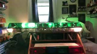 GREEN Code 3 MX7000 lightbar NOS domes light bar [upl. by Durman926]