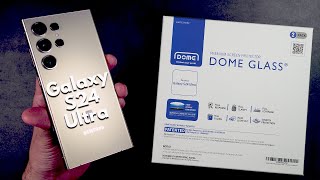 Galaxy S24 Ultra Whitestone Dome Glass Screen Protector  Install amp Scratch TESTS [upl. by Ernst]