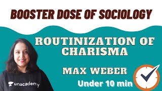 Routinization of Charisma  Charismatic Authority  Max Weber  Booster Dose of Sociology [upl. by Smiley175]