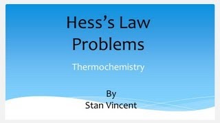 Hess Law  Problem Solving  Heat of Formation [upl. by Hadik]