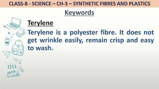 Definition of Terylene for class 8 science [upl. by Bartosch]