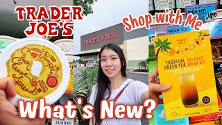 NEW at trader joes shop with me healthy grocery haul trader joes haul TJ’s fall items date 2024 [upl. by Kobe]