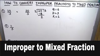 Improper fractions to mixed number [upl. by Symon]