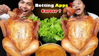 4KG Chicken Challenge Ft mrgole8 Grilled Chicken amp Noodles  Nepali Mukbang [upl. by Compton213]