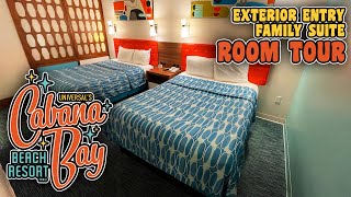 Exterior Entry Family Suite Room Tour  Universal’s Cabana Bay Beach Resort [upl. by Sirej81]