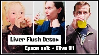 Liver Flush DETOX  DRINKING Epsom Salt  Olive Oil  The Stern Method [upl. by Xyla284]