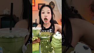 Matcha desserts mukbang matchachocolate [upl. by Erminie]