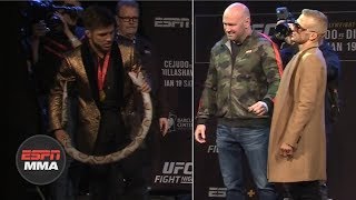 FULL TJ Dillashaw vs Henry Cejudo UFC Fight Night Brooklyn Press Conference  ESPN MMA [upl. by Akerue]