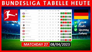 BUNDESLIGA TABELLE HEUTE 20222023  BUNDESLIGA TABELLE AKTUELL  08042023 [upl. by Nuhs815]