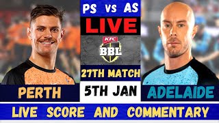 Live Adelaide Strikers vs Perth Scorchers  ADS vs PRS Live 27th Match Big Bash League 202324 [upl. by Ylam170]